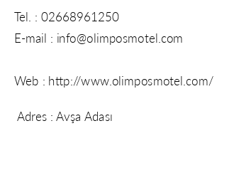 Olimpos Motel iletiim bilgileri